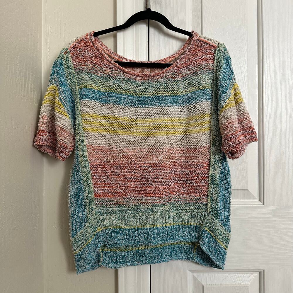 Anthropologie Pilcro Space-Dyed Textured Knit‎ Sweater Tee - Small - Picture 2 of 8